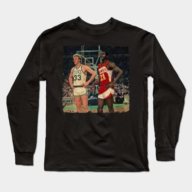 Larry Bird vs Wilkins Long Sleeve T-Shirt by MJ23STORE